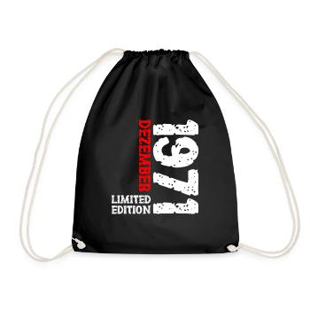 1971 décembre édition limitée 52e anniversaire décoration - Sac de sport léger - noir - Devant