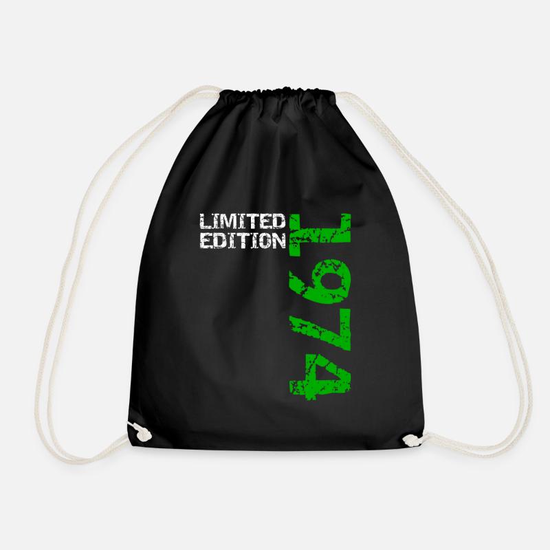 1974 Limited Edition Geburtstag Geschenk Frau Mann - Turnbeutel - Schwarz