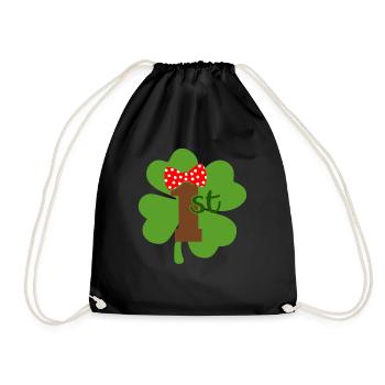 Accessoires de la Saint-Patrick, décoration de Shamrock d'irlande - Sac de sport léger - noir - Devant