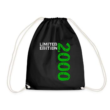 2000 Limited Edition Birthday Gift Wife Husband - Drawstring Bag - black - Front