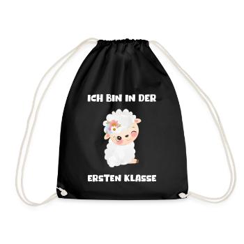 Mädchen Einschulung 2023 Schulbeginn Schulkind - Turnbeutel - Schwarz - Vorne