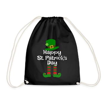 Accessoires de la Saint-Patrick Irlande Shamrock décoration - Sac de sport léger - noir - Devant