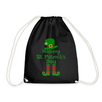 Accessoires de la Saint-Patrick Irlande Shamrock décoration - Sac de sport léger - noir - Devant
