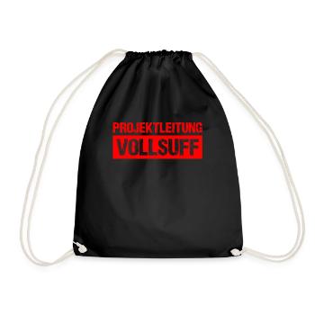 Bier Saufen Shirt Damen Herren Feiern Partnerlook - Turnbeutel - Schwarz - Vorne