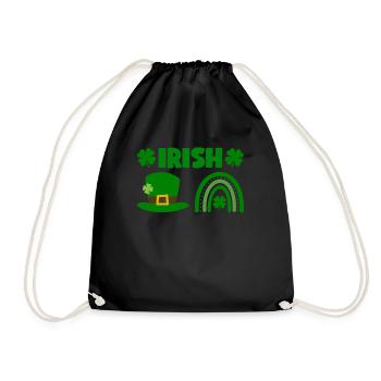 Accessoires de la Saint-Patrick Irlande Shamrock décoration - Sac de sport léger - noir - Devant