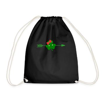 Accessoires de la Saint-Patrick Irlande Shamrock décoration - Sac de sport léger - noir - Devant