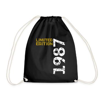 1987 édition limitée anniversaire cadeau femme mari - Sac de sport léger - noir - Devant