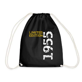 1955 Limited Edition Birthday Gift Wife Husband - Drawstring Bag - black - Front