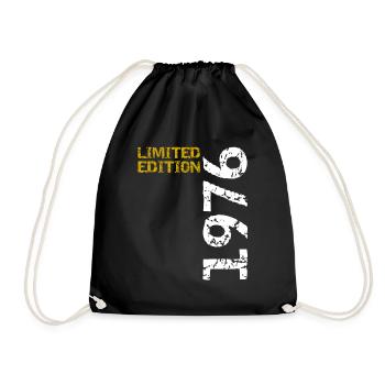 1976 Limited Edition Birthday Gift Wife Husband - Drawstring Bag - black - Front