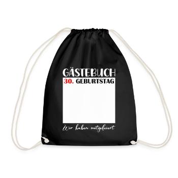 30. Geburtstag Frauen 30 Jahre Männer Geschenk - Turnbeutel - Schwarz - Vorne