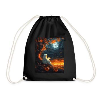 Halloween Geschenk Frauen Geist Männer Kinder Deko - Turnbeutel - Schwarz - Vorne