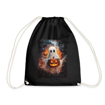 Cadeau d’Halloween Femmes Hommes Enfants Décoration - Sac de sport léger - noir - Devant
