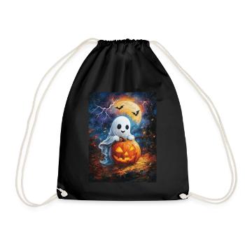 Cadeau d’Halloween Femmes Hommes Enfants Décoration - Sac de sport léger - noir - Devant