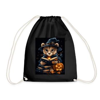 Halloween Cadeau Femmes Lion Hommes Enfants Décoration - Sac de sport léger - noir - Devant