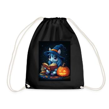Cadeau d’Halloween Femmes Licorne Hommes Enfants - Sac de sport léger - noir - Devant