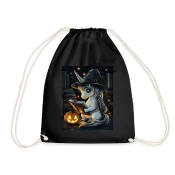 Cadeau d’Halloween Femmes Licorne Hommes Enfants - Sac de sport léger - noir - Devant