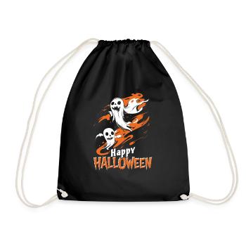 Happy Halloween Ghost Costume - Spooky - Drawstring Bag - black - Front