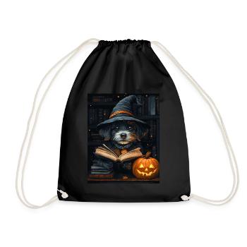 Halloween Cadeau Femmes Chien Hommes Enfants Décoration - Sac de sport léger - noir - Devant