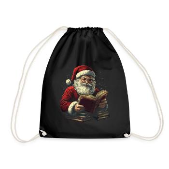 Père Noël Femmes Hommes Enfants Noël - Sac de sport léger - noir - Devant