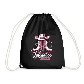 Linedance Queen - Linedancing Country Music - Drawstring Bag - black - Front