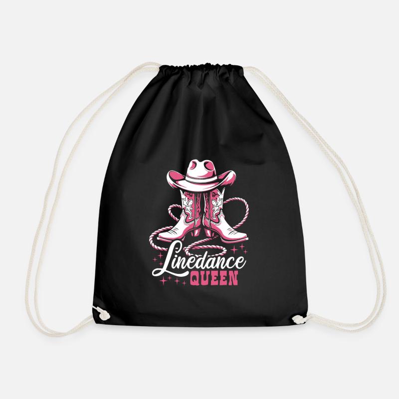 Linedance Queen - Musique Country Linedancing - Sac de sport léger - noir