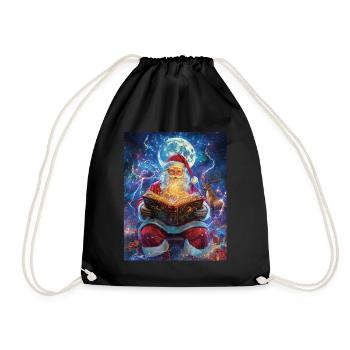 Père Noël Femmes Hommes Enfants Noël - Sac de sport léger - noir - Devant
