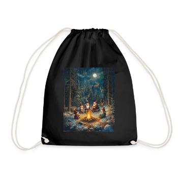 Père Noël Femmes Hommes Enfants Noël - Sac de sport léger - noir - Devant