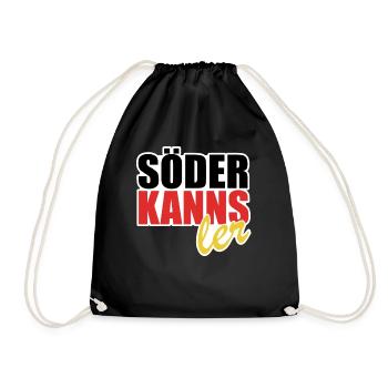 Söder kanns - Kanzler - Kanzlerkandidat - Turnbeutel - Schwarz - Vorne
