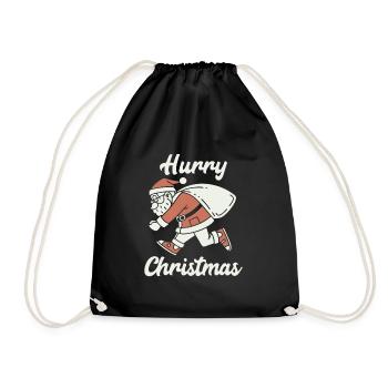 Hâte Noël - Cadeau - Stress à Noël - Sac de sport léger - noir - Devant