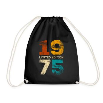 Millésime 1975 Edition Limitée - Cadeau d’anniversaire - Sac de sport léger - noir - Devant