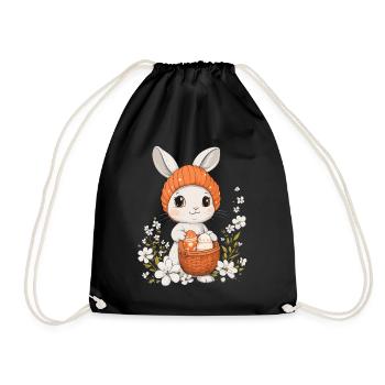 Easter Bunny Gift Easter Women Men Children - Drawstring Bag - black - Front
