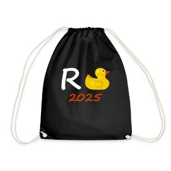 Canard Pension 2025 Pension Retraite Grand-père Mamie Retraité - Sac de sport léger - noir - Devant