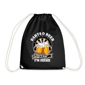 Fléchettes et bière C’est pourquoi je suis ici - Dart Fan - Sac de sport léger - noir - Devant