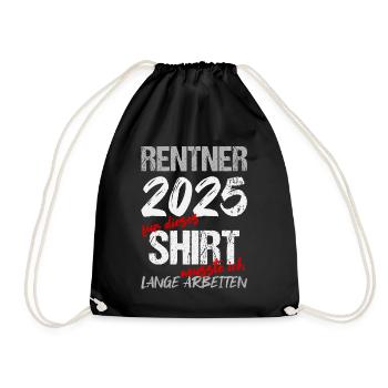 Pension 2025 Cadeau Pension 2025 Retraite Grand-père - Sac de sport léger - noir - Devant