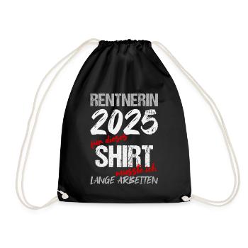 Pension 2025 Cadeau Pension 2025 Retraite Grand-mère - Sac de sport léger - noir - Devant