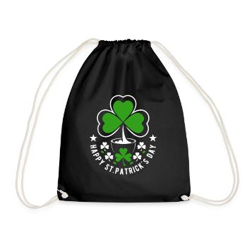 Bonne Saint-Patrick - Shamrock - Irlande - Sac de sport léger - noir - Devant