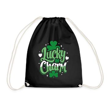 Lucky Charm - St. Patrick's Day - Ireland - Drawstring Bag - black - Front