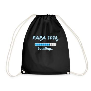 Dad 2025 Gift Men Men Father Pregnant - Drawstring Bag - black - Front