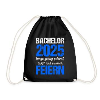 Bachelor 2025 Assez appris Cadeau Etudiant Uni - Sac de sport léger - noir - Devant