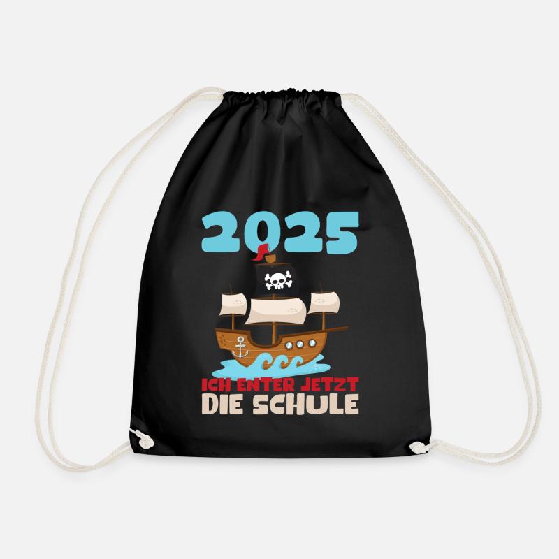 Schulkind 2025 Junge Mädchen Einschulung 2025 Deko - Turnbeutel - Schwarz