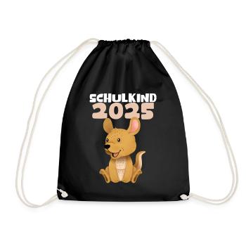 School Child 2025 Young Girls School Enrollment 2025 Decoration - Drawstring Bag - black - Front