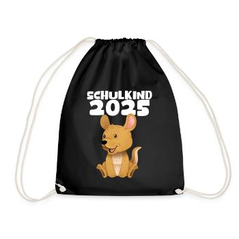 School Child 2025 Young Girls School Enrollment 2025 Decoration - Drawstring Bag - black - Front