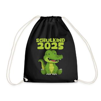 School Child 2025 Young Girls School Enrollment 2025 Decoration - Drawstring Bag - black - Front