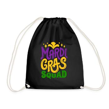 Mardi Gras Squad - Carnaval - Déguisement - Cadeau - Sac de sport léger - noir - Devant