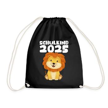 Schulkind 2025 Junge Mädchen Einschulung 2025 Deko - Turnbeutel - Schwarz - Vorne