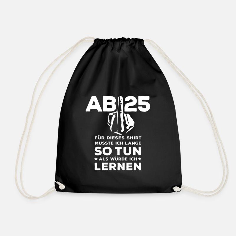 Abi 2025 Stinkefinger - Abitur - Geschenk - Turnbeutel - Schwarz