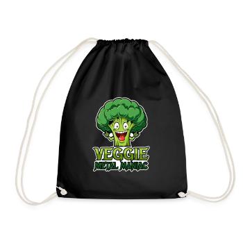 Veggie Metal Maniac - Vegan Music - Saying - Drawstring Bag - black - Front