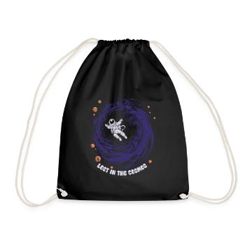 Lost in the Cosmos - Astronaut - Weltall - Turnbeutel - Schwarz - Vorne
