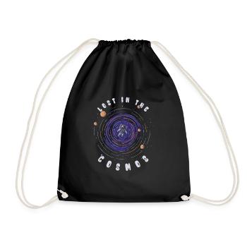 Lost in the Cosmos - Astronaut - Weltall - Turnbeutel - Schwarz - Vorne