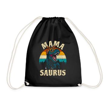 Maman Saurus - T-Rex - Tyrannosaure - Cadeau - Sac de sport léger - noir - Devant